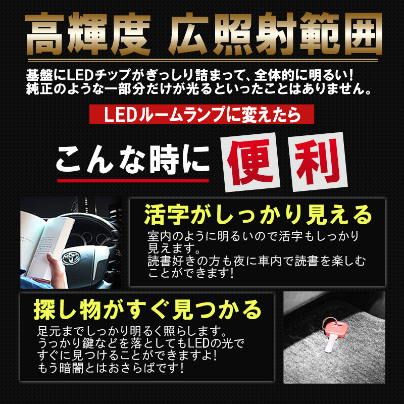 DAIHATSU新型タント・タントカスタム・LEDルームランプ_高輝度・広照射・広照h範囲